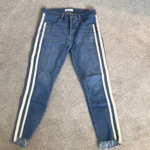 Stripped Skinny Jean